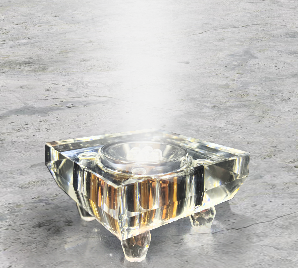 Small Crystal Light Base Clear Finish