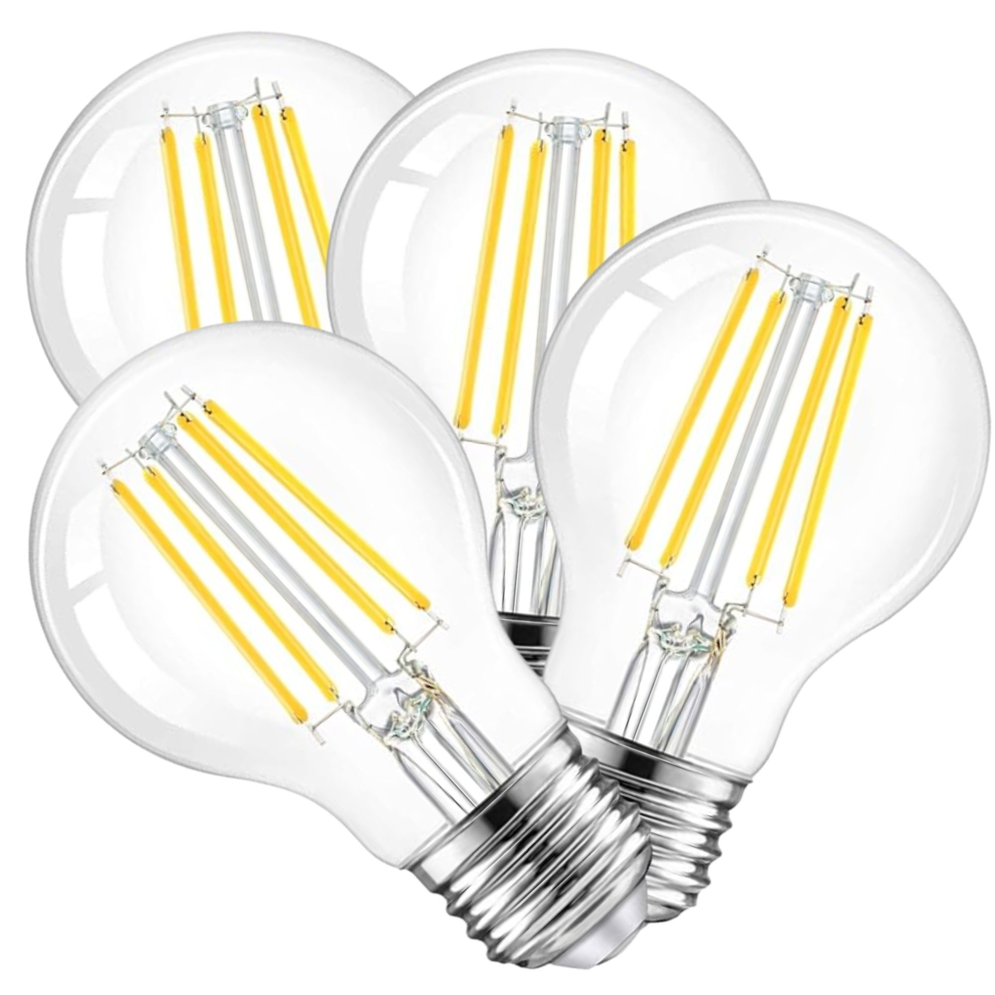 Dimmable LED Clear 60W Eq. A19 - 4 Pack