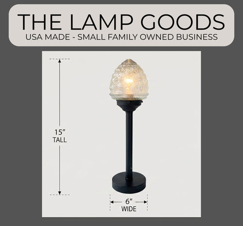 Antique Glass Table Lamp - Tall