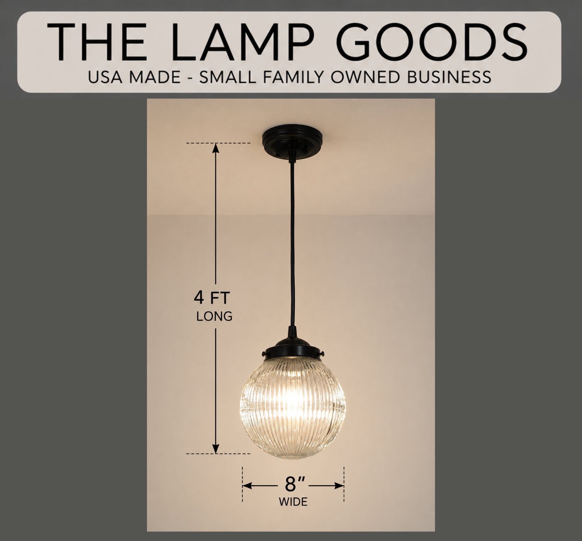 Factory Antique Large Glass Holophane Pendant Light