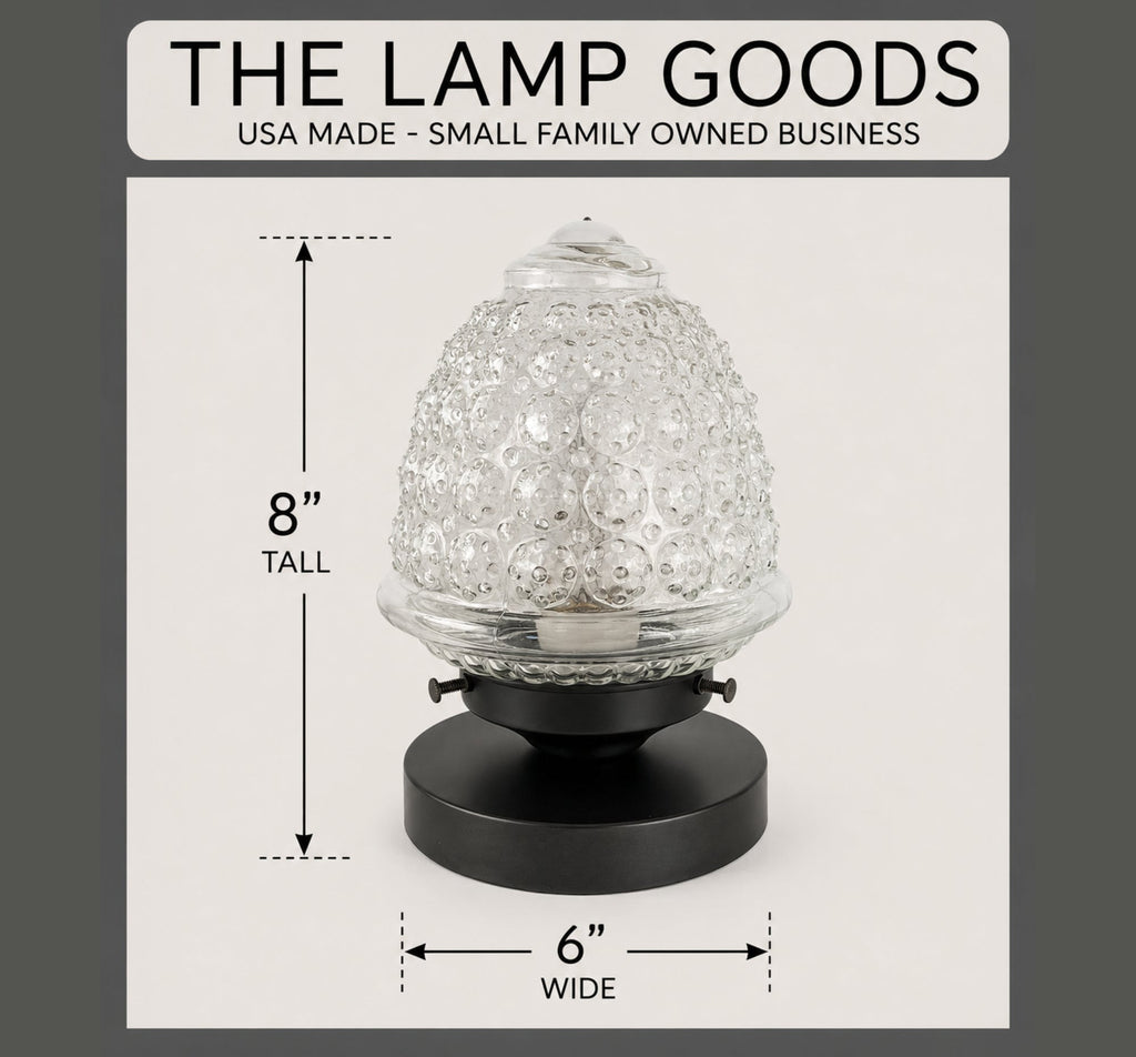 Antique Glass Table Lamp Light Fixture
