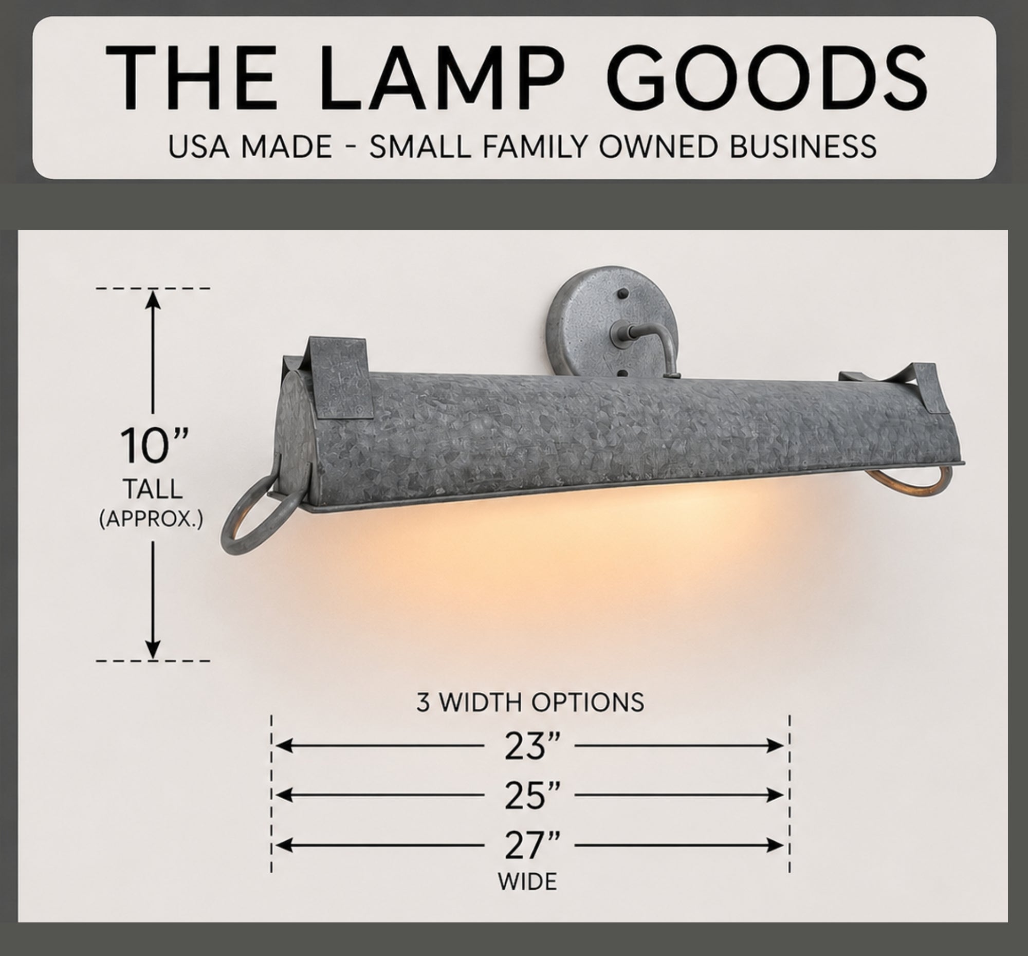 Galvanized Dome Farmhouse Wall Vanity Bathroom Light Fixture