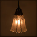 Antique Diamond 1960's Frost Pendant Light
