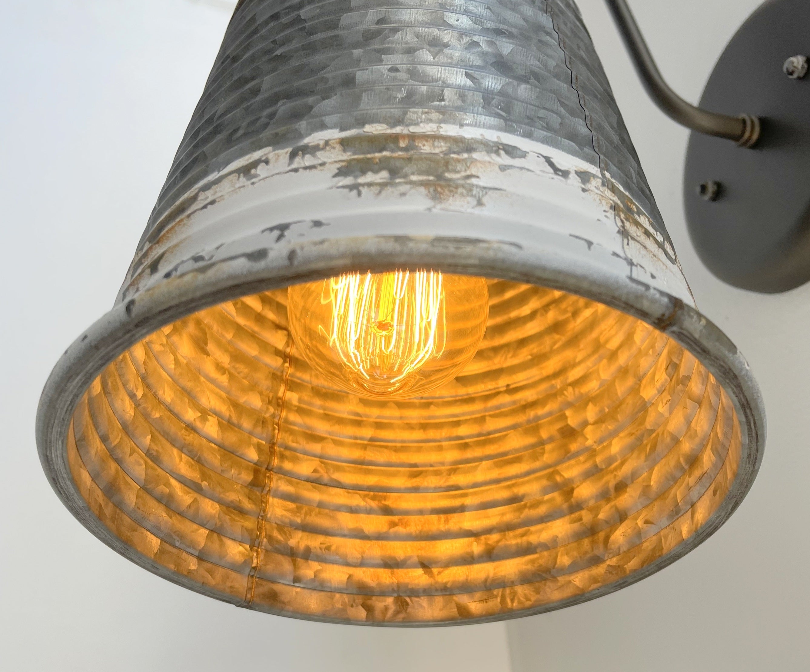 Distressed Large Farmhouse Wall Sconce Light