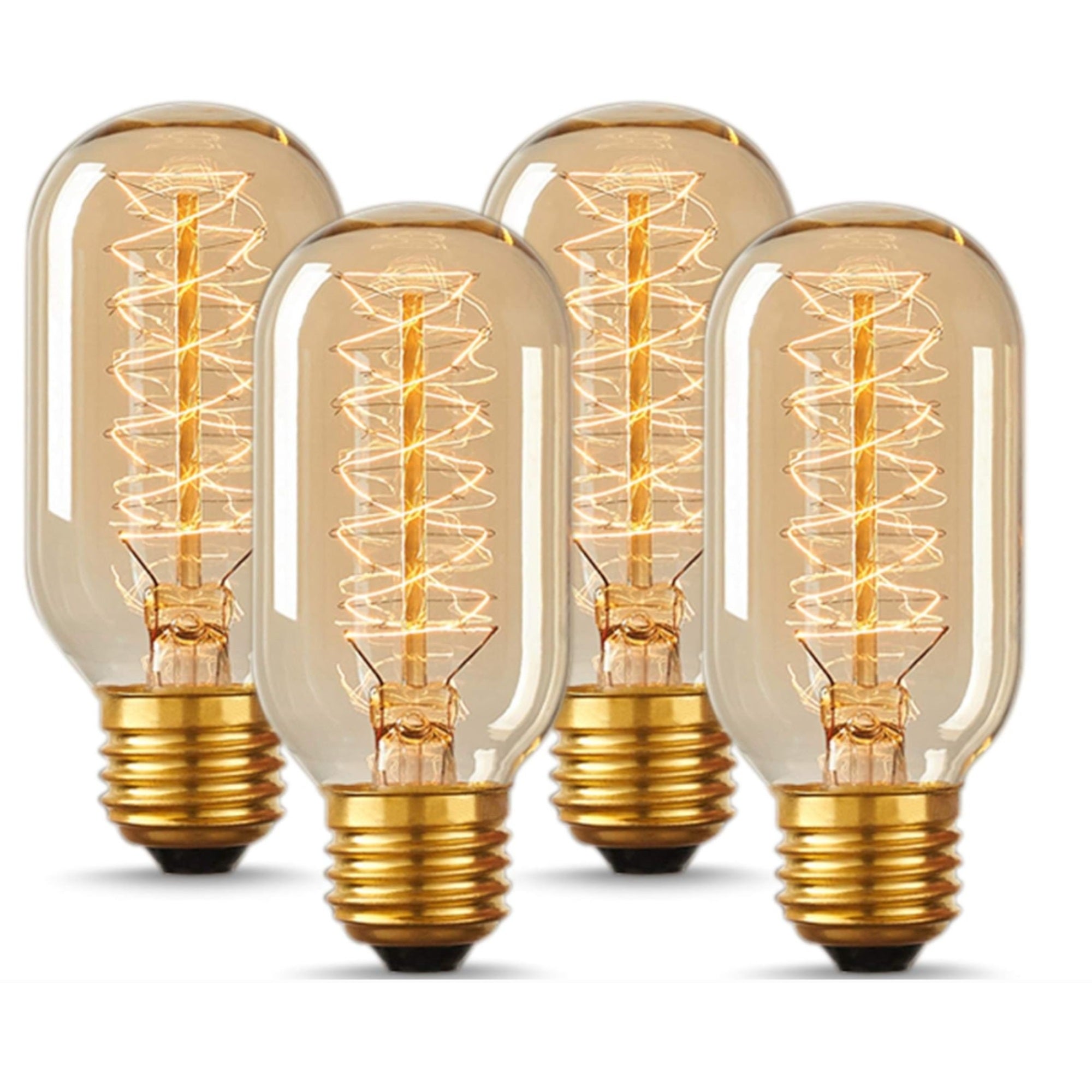 Dimmable Incandescent Tube Bulbs – 40W (4‑Pack)