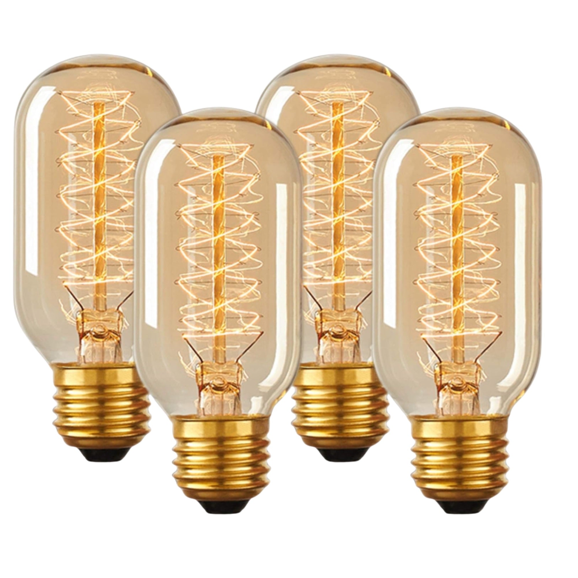 Dimmable Incandescent Tube Bulbs – 40W (4‑Pack)