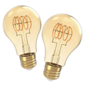 Dimmable LED Spiral Vintage 60W Eq. - 2 Pack