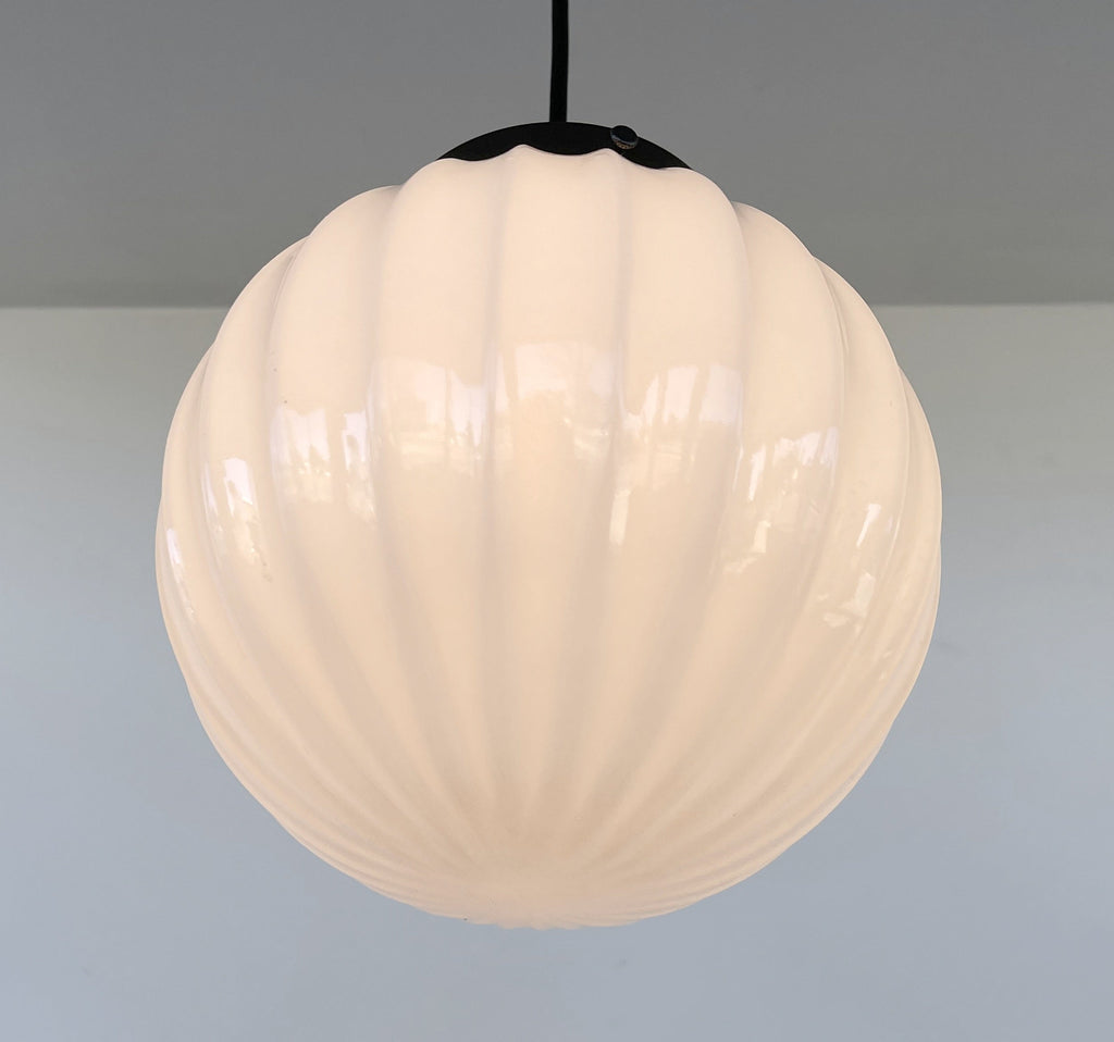 1960s Mid Century Milk Glass Pendant