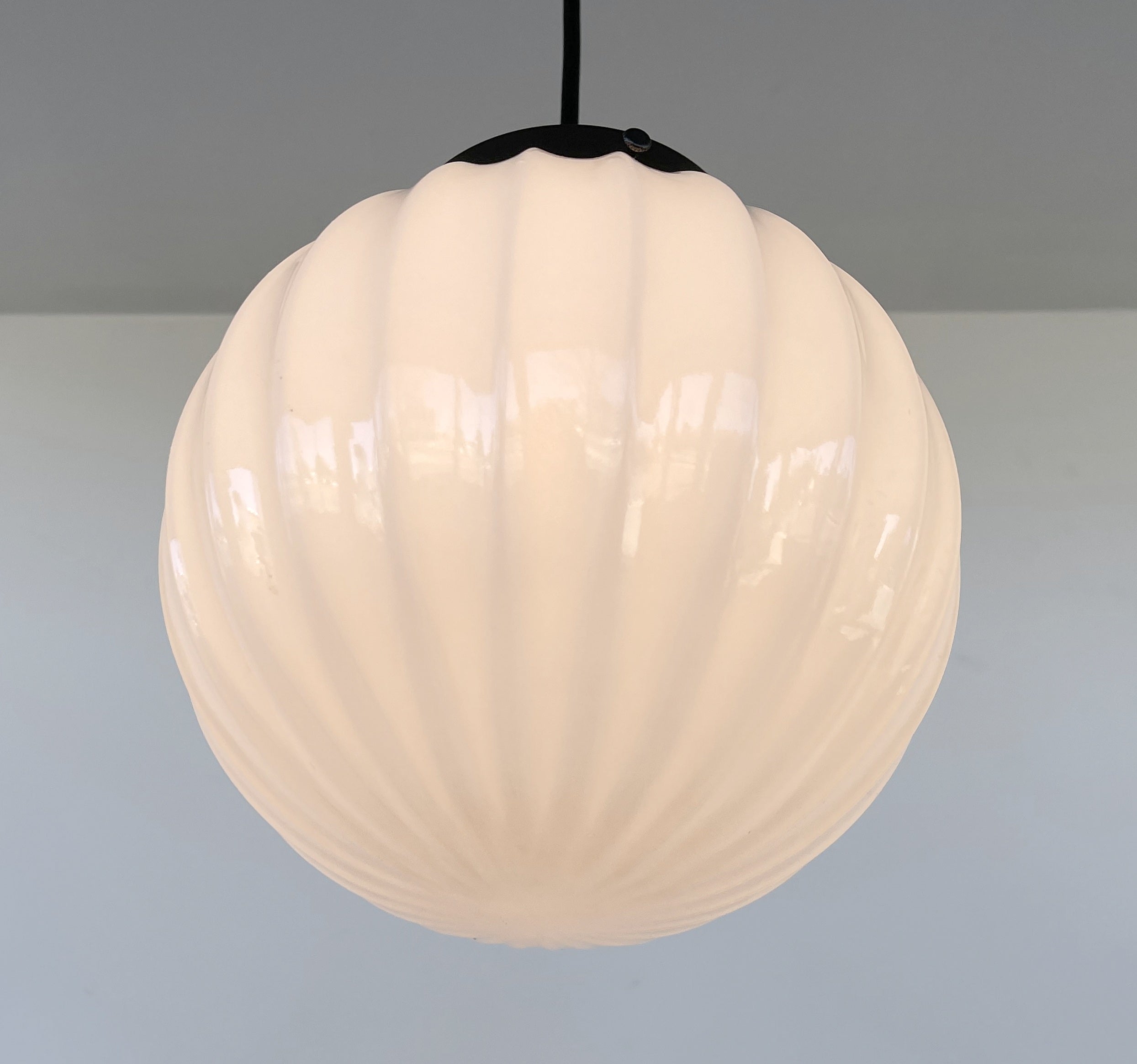 1960s Mid Century Milk Glass Pendant