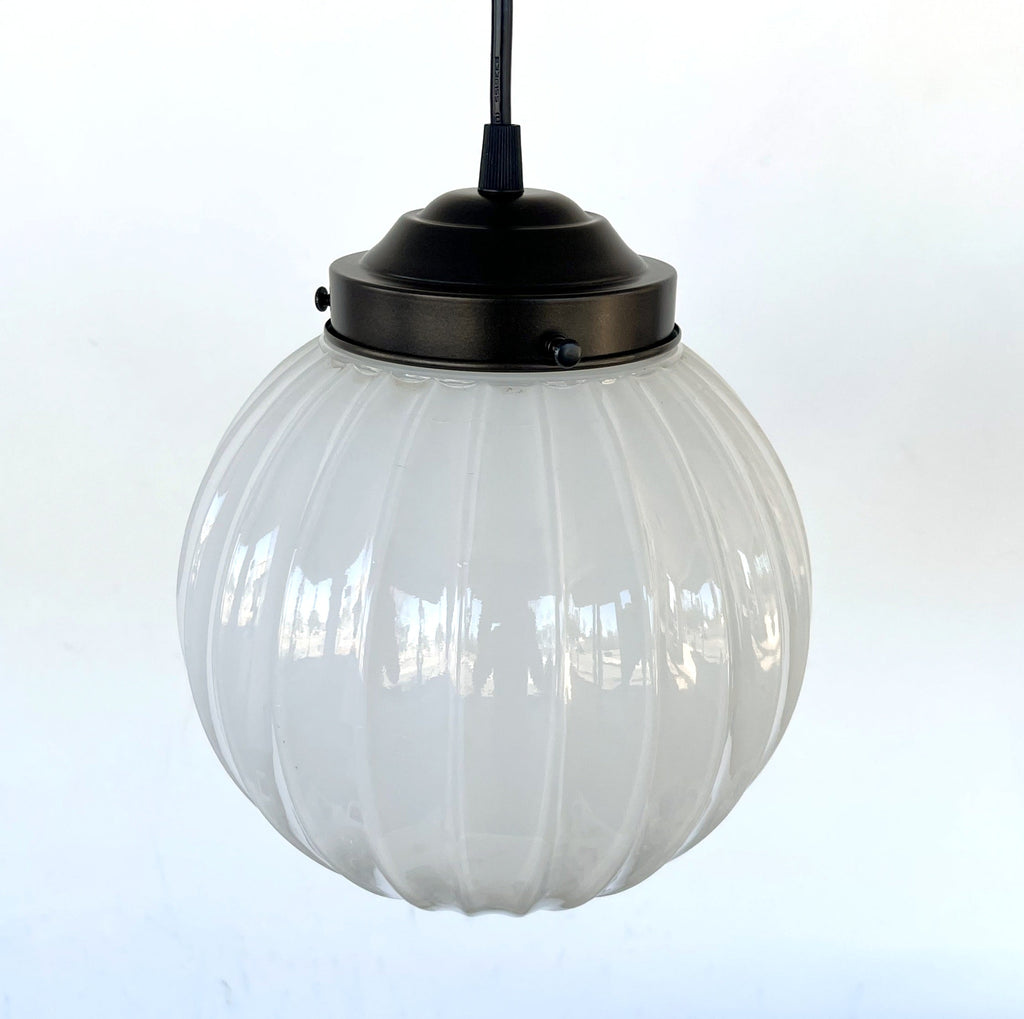 1960s Mid Century Milk Glass Pendant