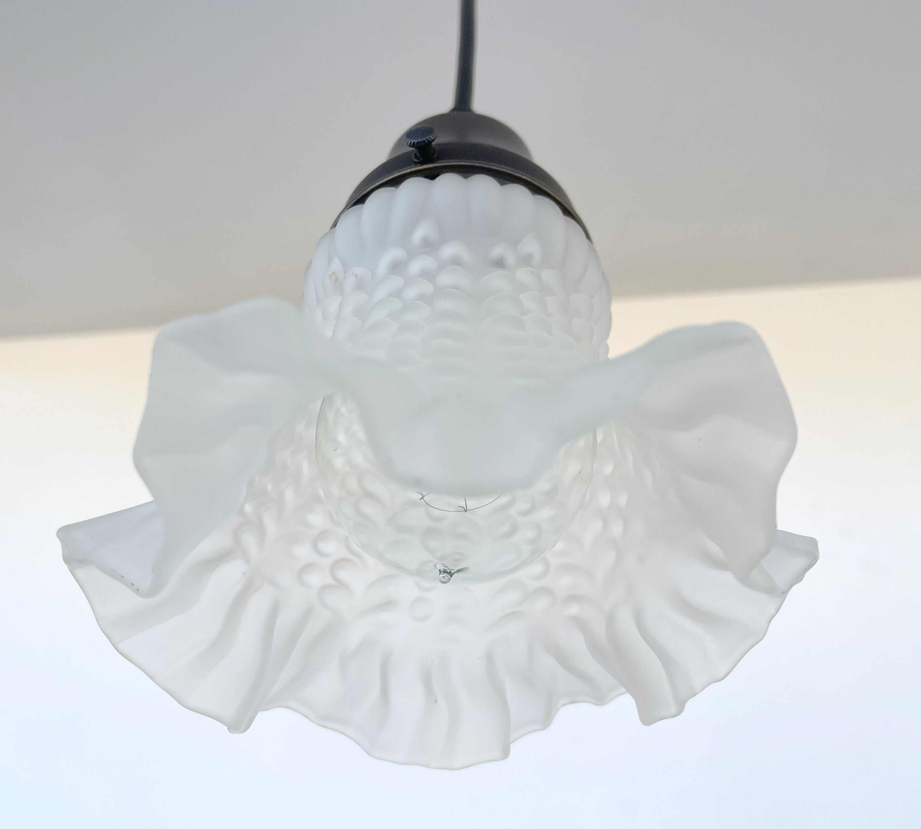 Retro 1960s Drum Flush Mount Ceiling Light