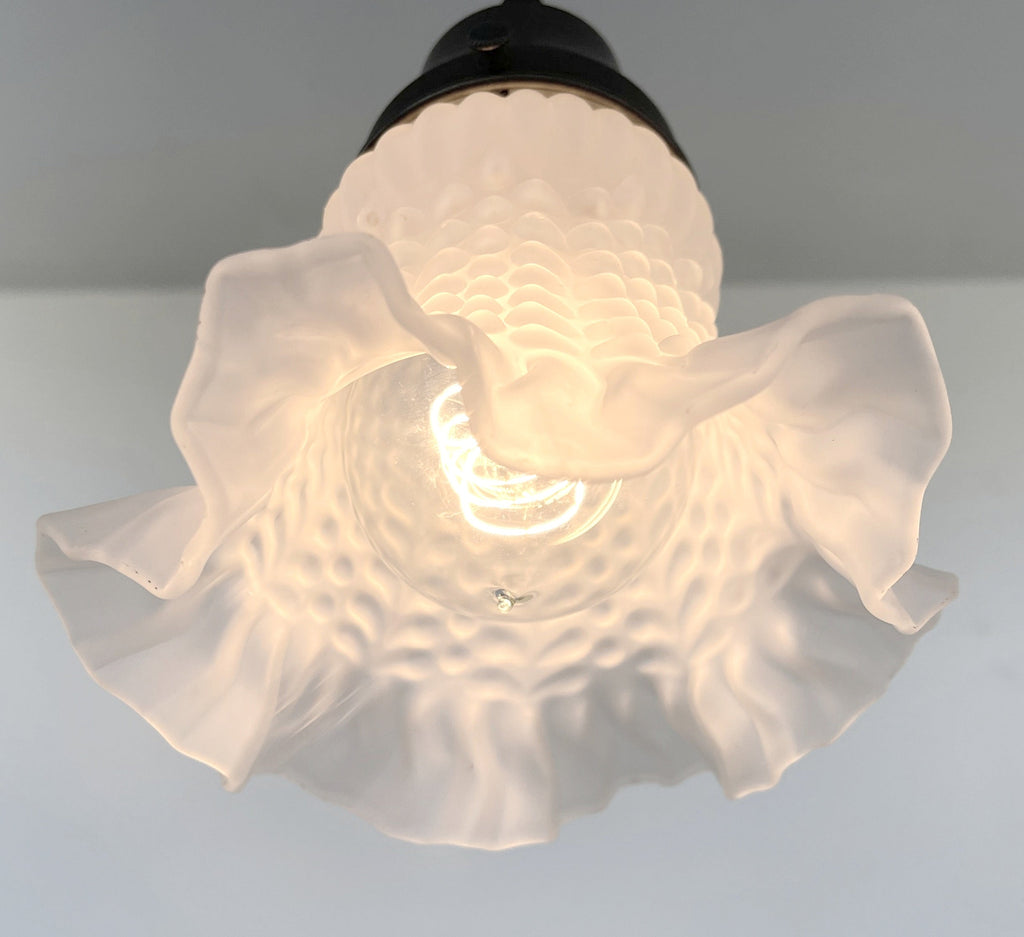 Retro 1960s Drum Flush Mount Ceiling Light