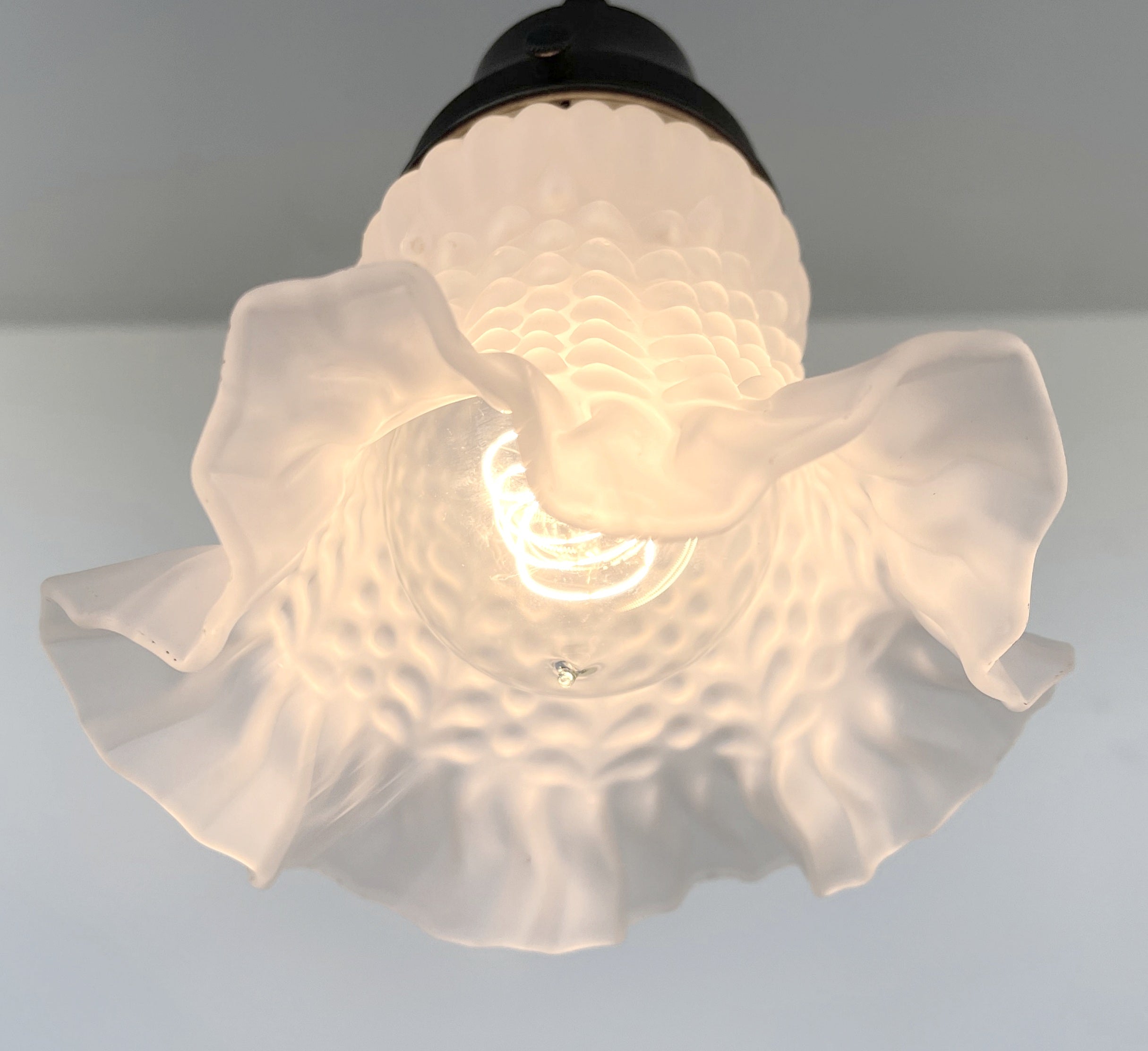 Retro 1960s Drum Flush Mount Ceiling Light