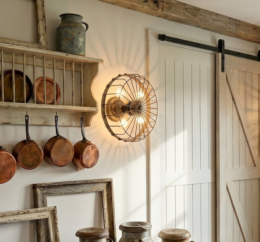 Rustic Industrial Wall Light Fixture-4 light
