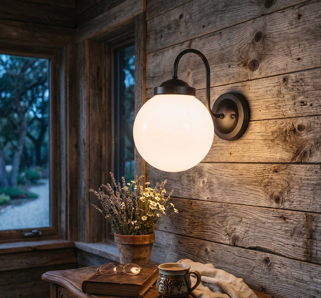 Large Modern Globe Wall Sconce