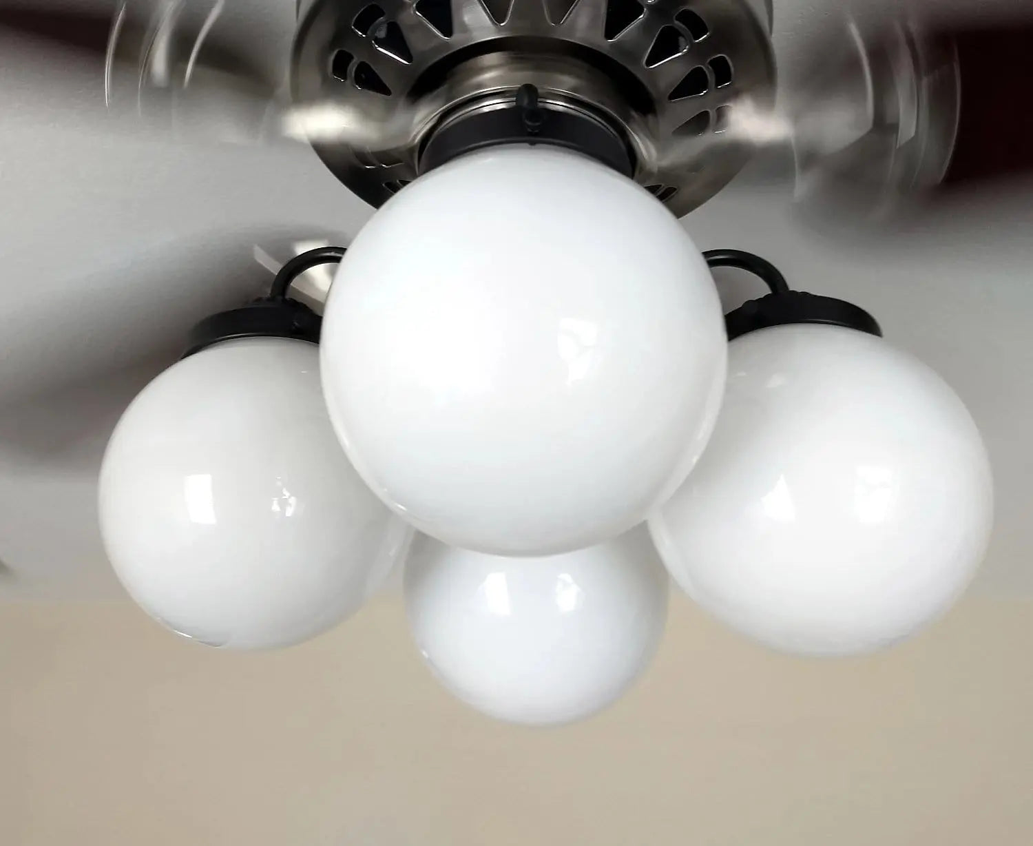 Modern Milk Glass Ceiling Fan Light