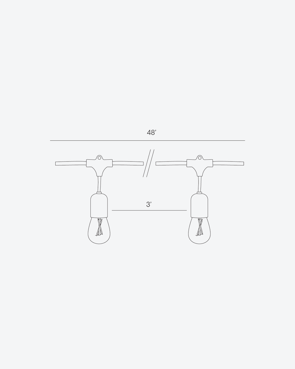 Glow Outdoor Heavy Duty String Lights Plug‑In