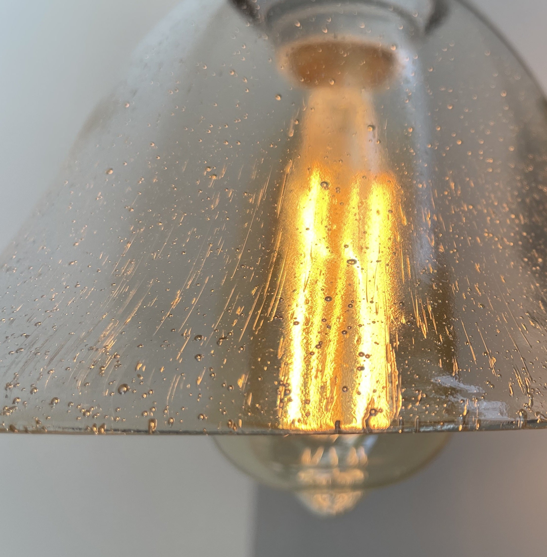 1960s Heavy Seeded Glass Wall Sconce