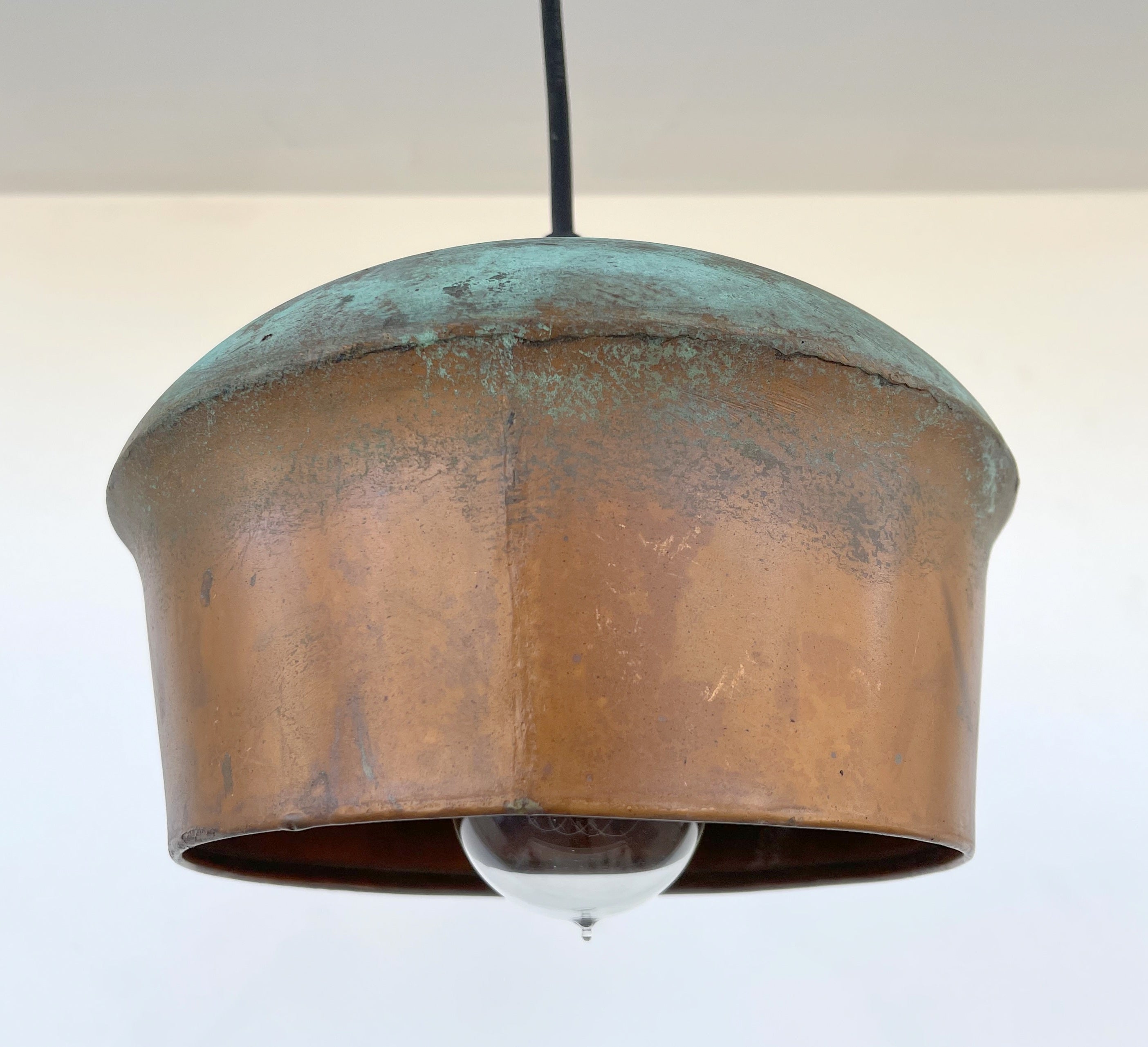 Copper Farmhouse Pendant Light 8.5in
