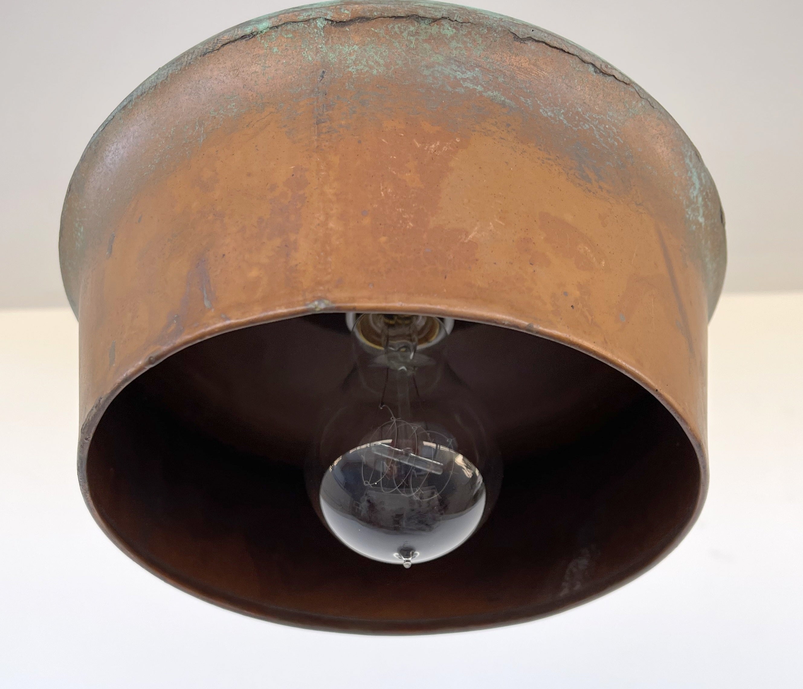 Copper Farmhouse Pendant Light 8.5in