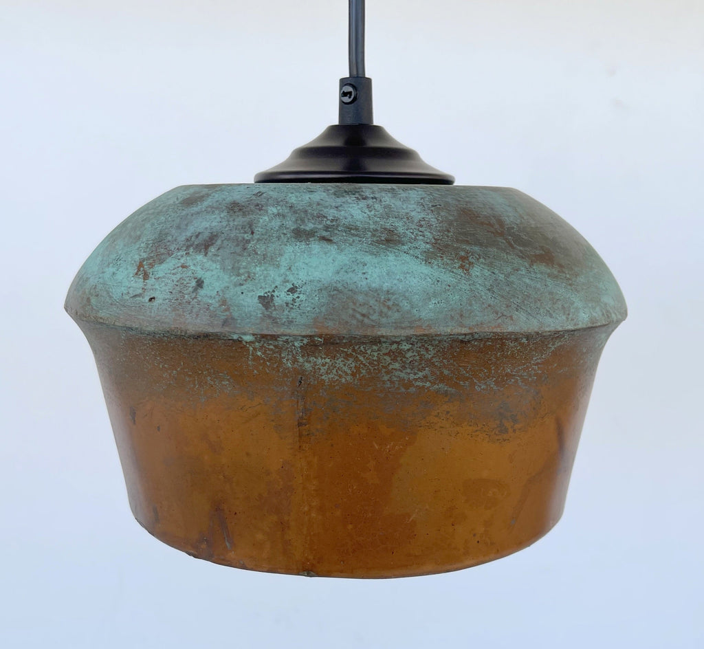 Copper Farmhouse Pendant Light 8.5in
