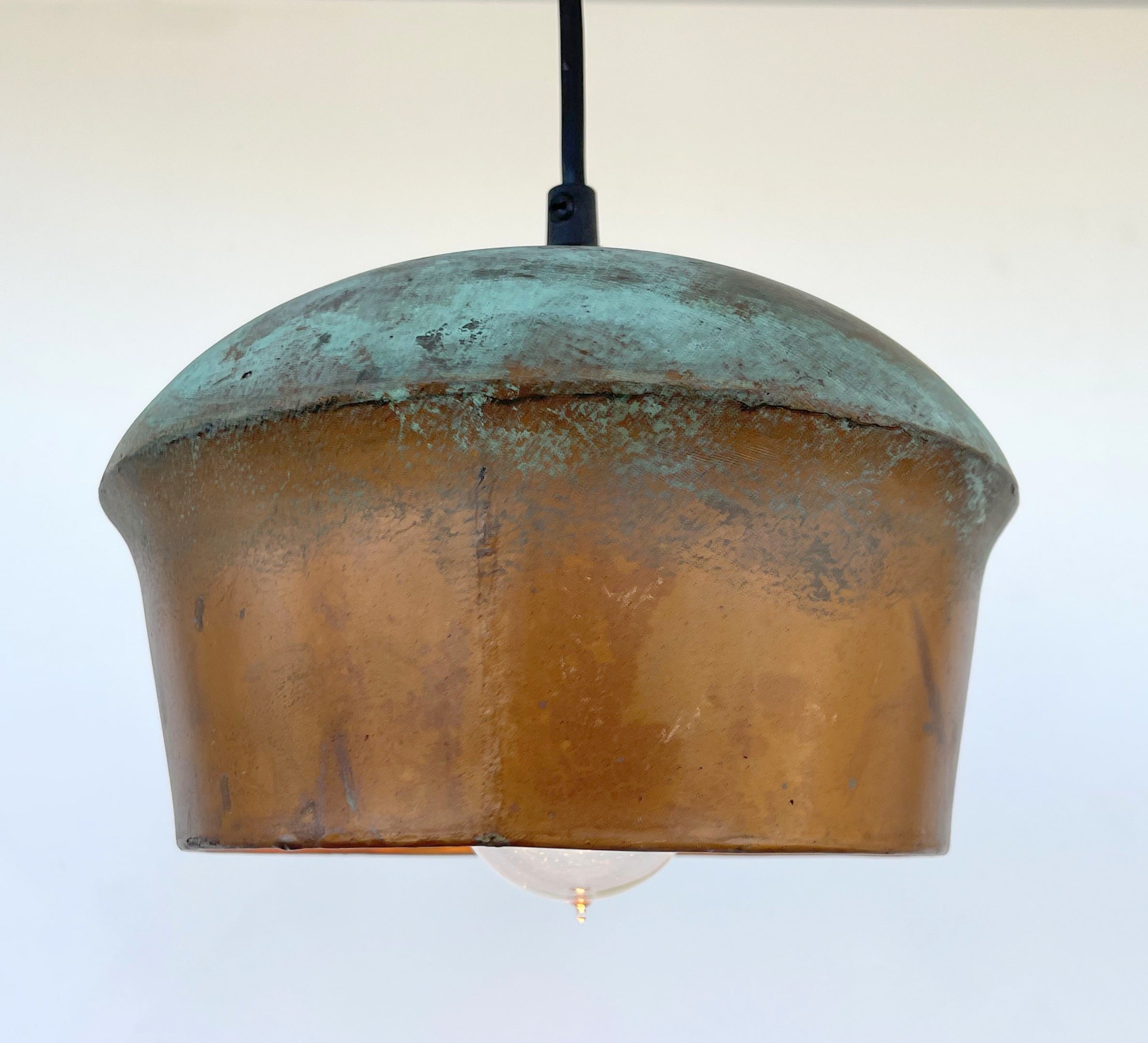 Copper Farmhouse Pendant Light 8.5in