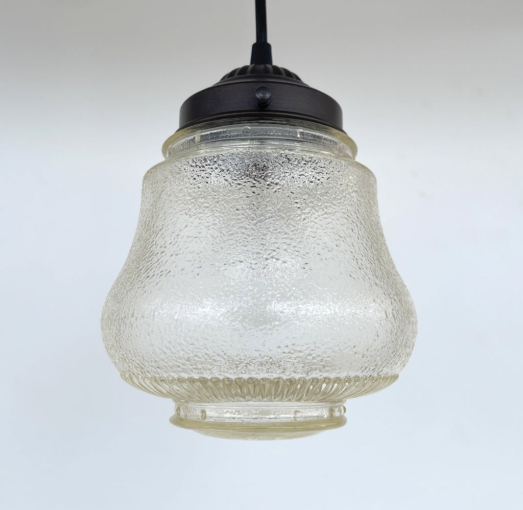 Amber Antique 1960's Glass Pendant Light