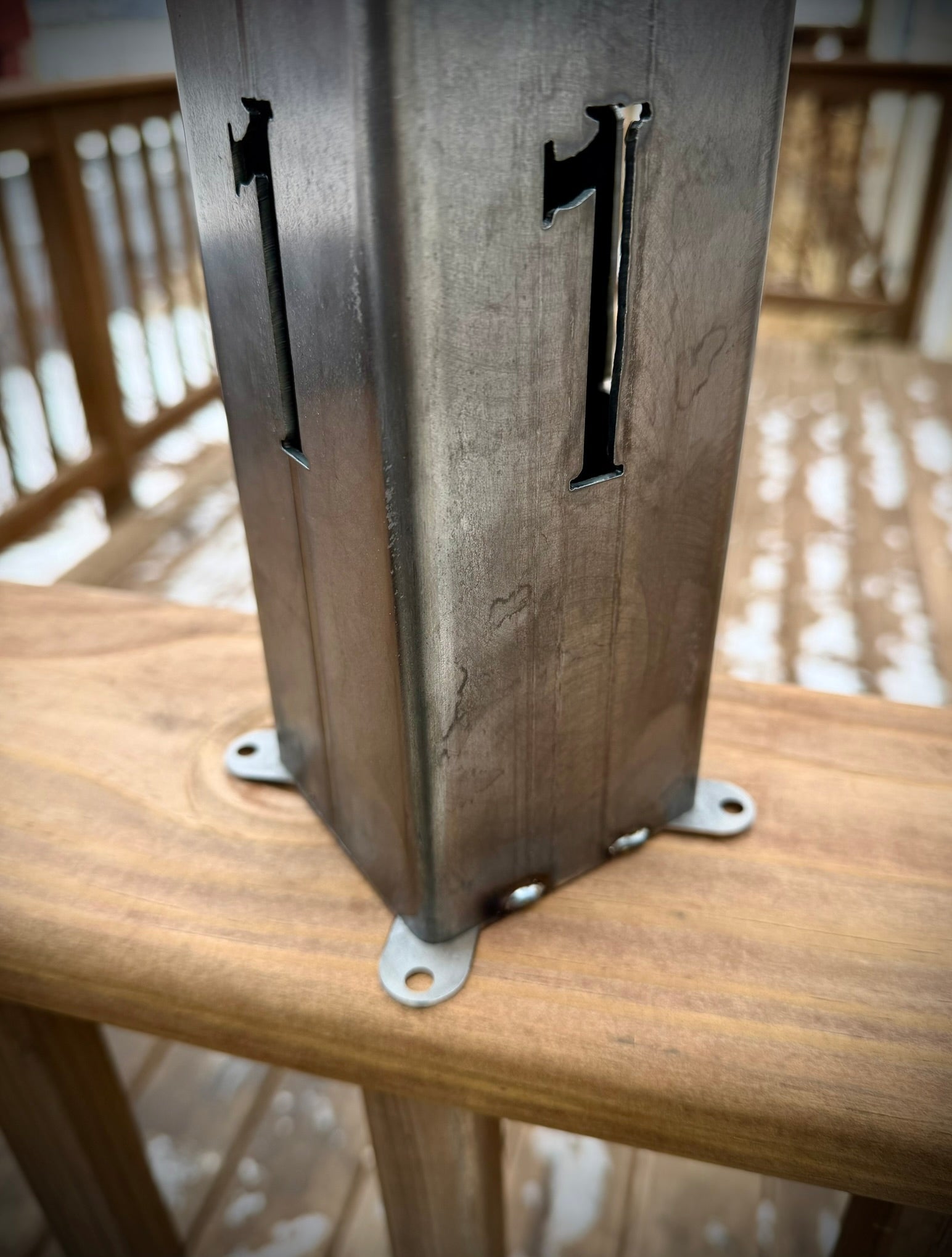 Home Address Solar Pillar Light Steel