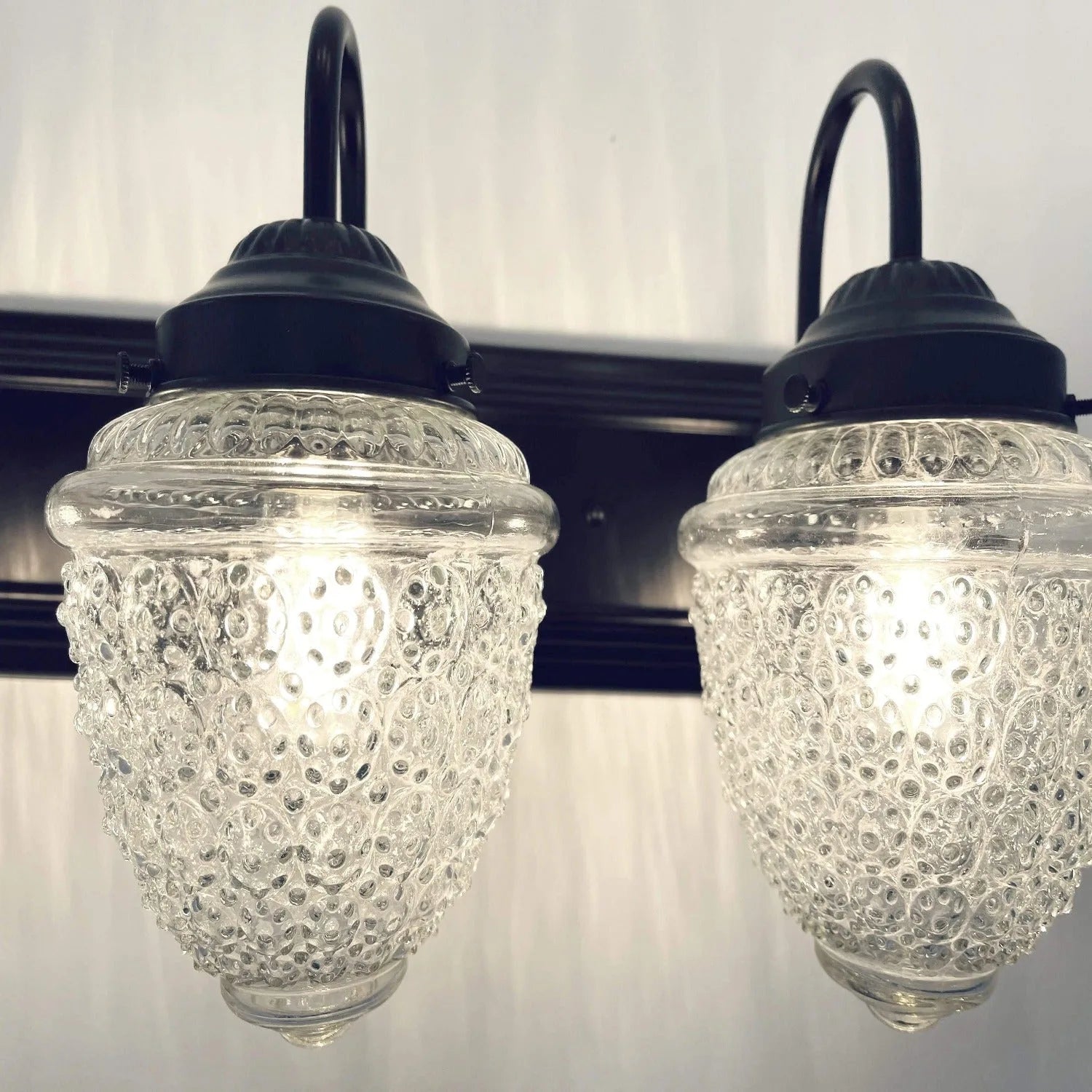 Antique Acorn Glass Vanity Light