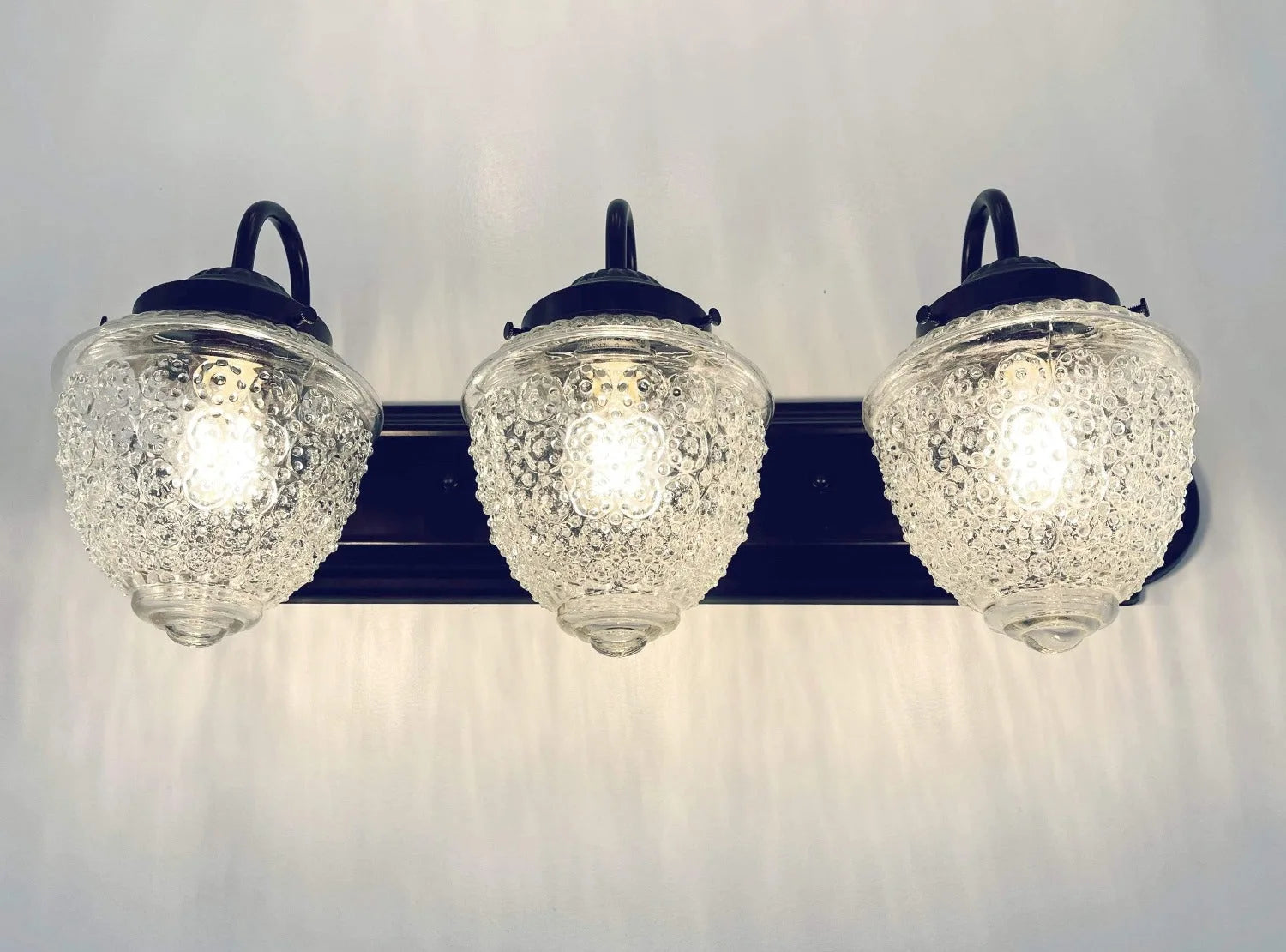 Antique Acorn Glass Vanity Light