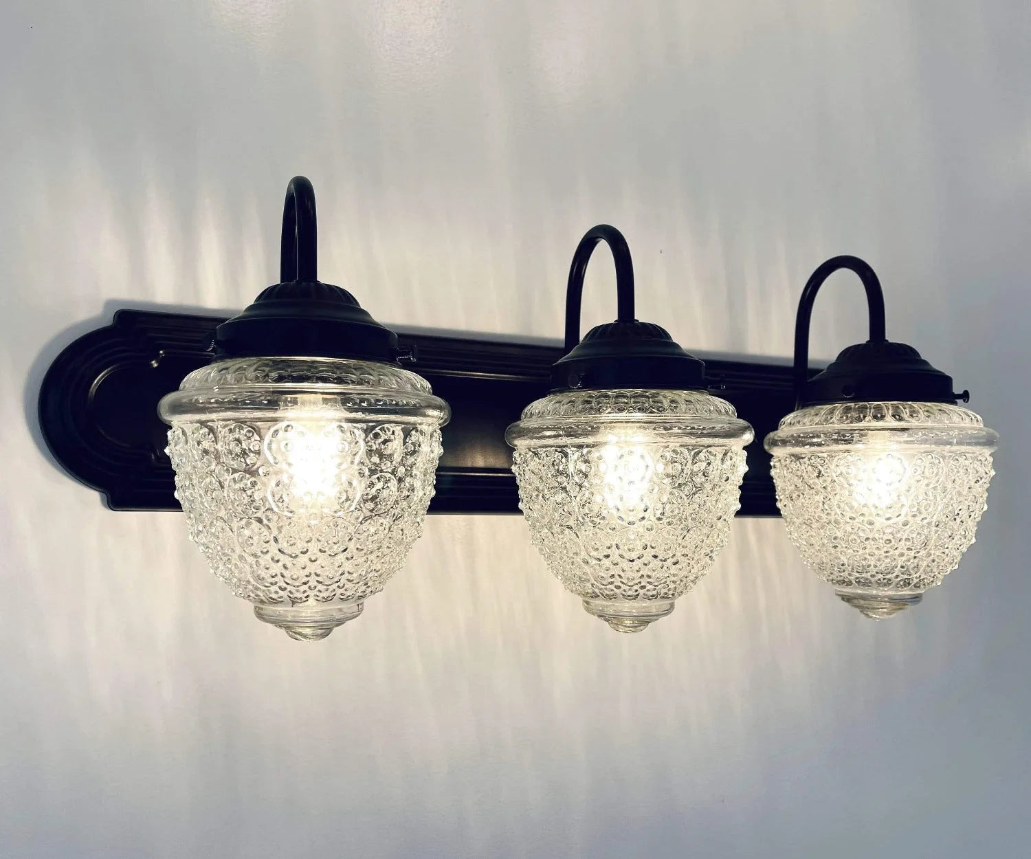 Antique Acorn Glass Vanity Light