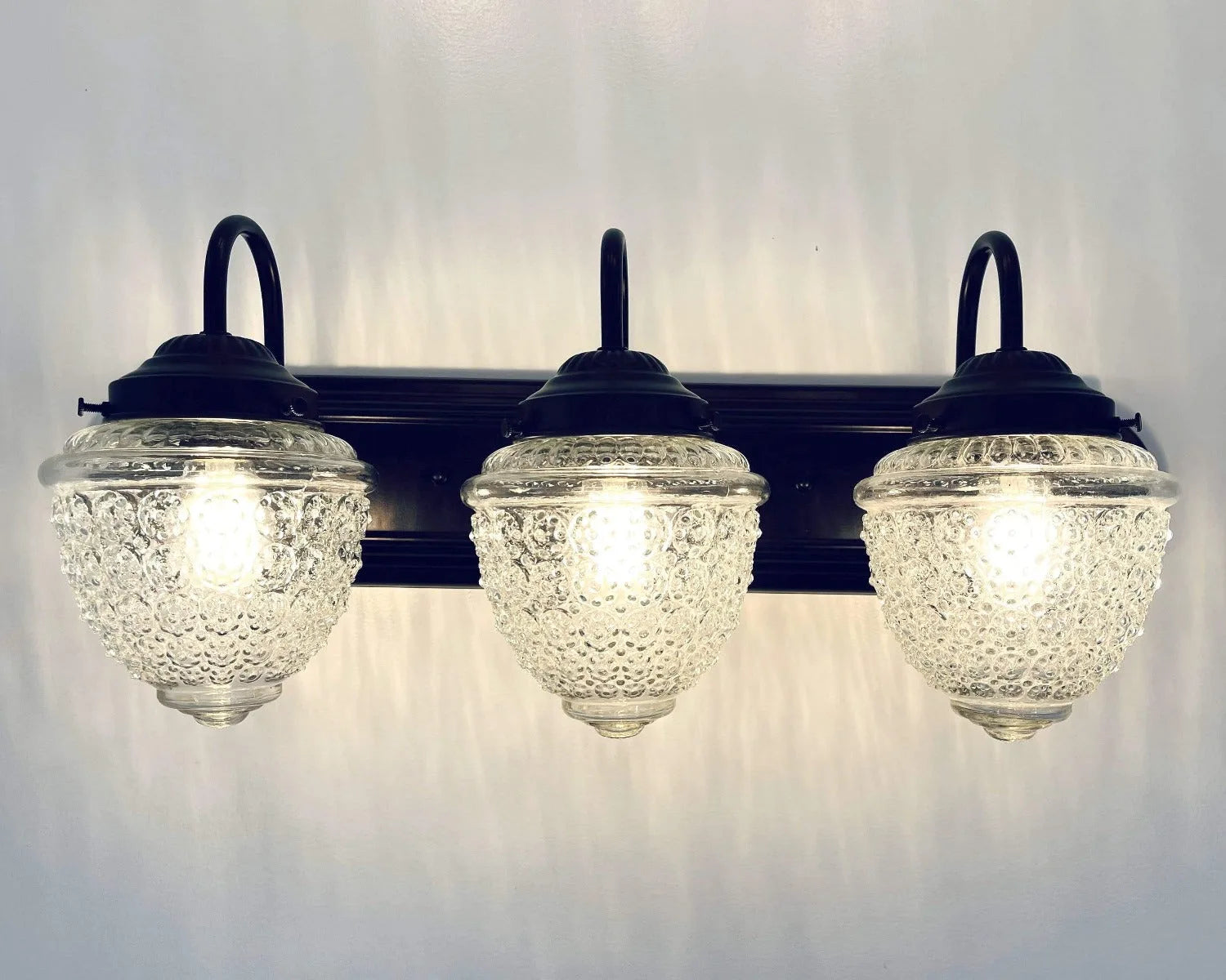 Antique Acorn Glass Vanity Light