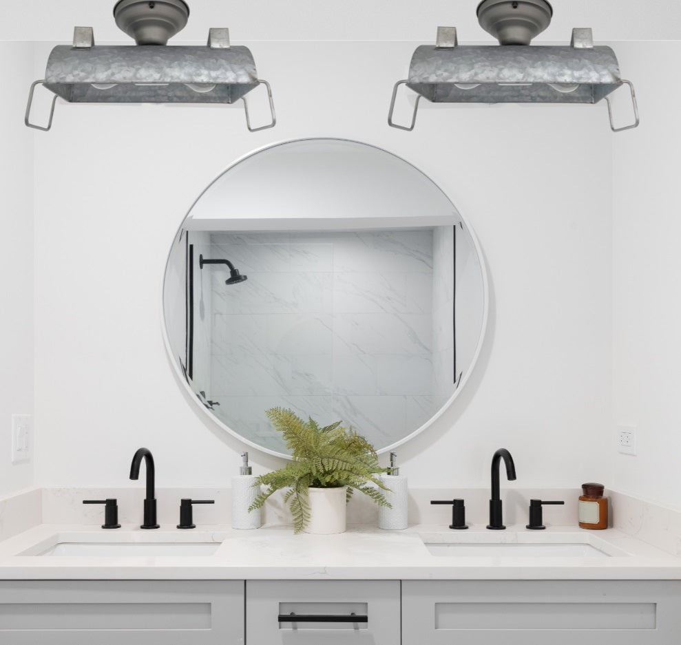 Farmhouse Galvanized Industrial Ceiling Fixture