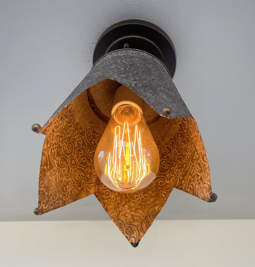 Jubilant Farmhouse Barn Ornate Ceiling Light