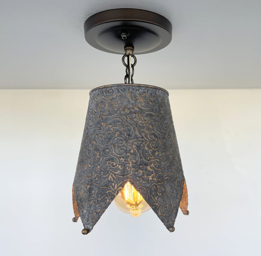 Jubilant Farmhouse Barn Ornate Ceiling Light