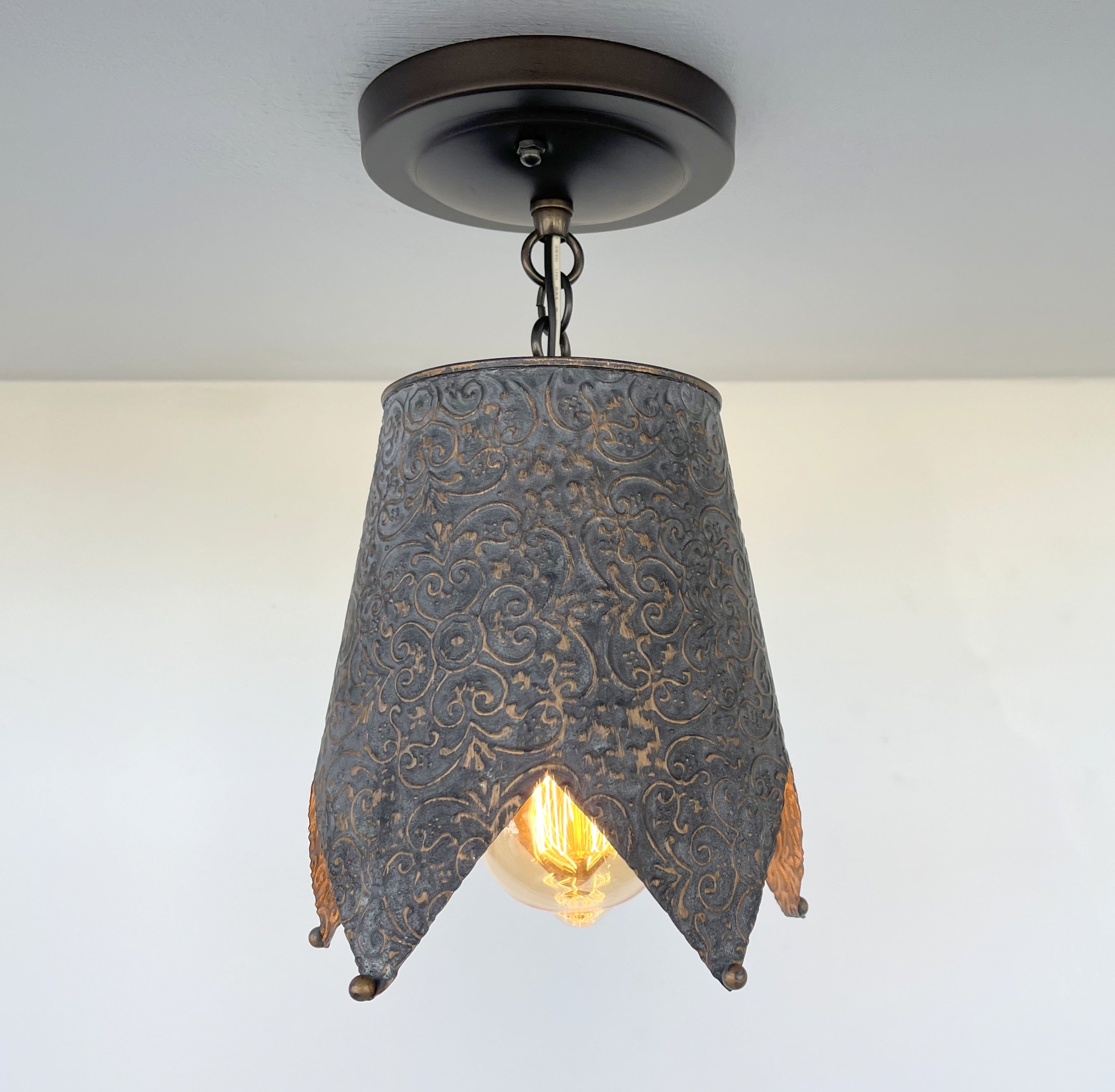 Jubilant Farmhouse Barn Ornate Ceiling Light