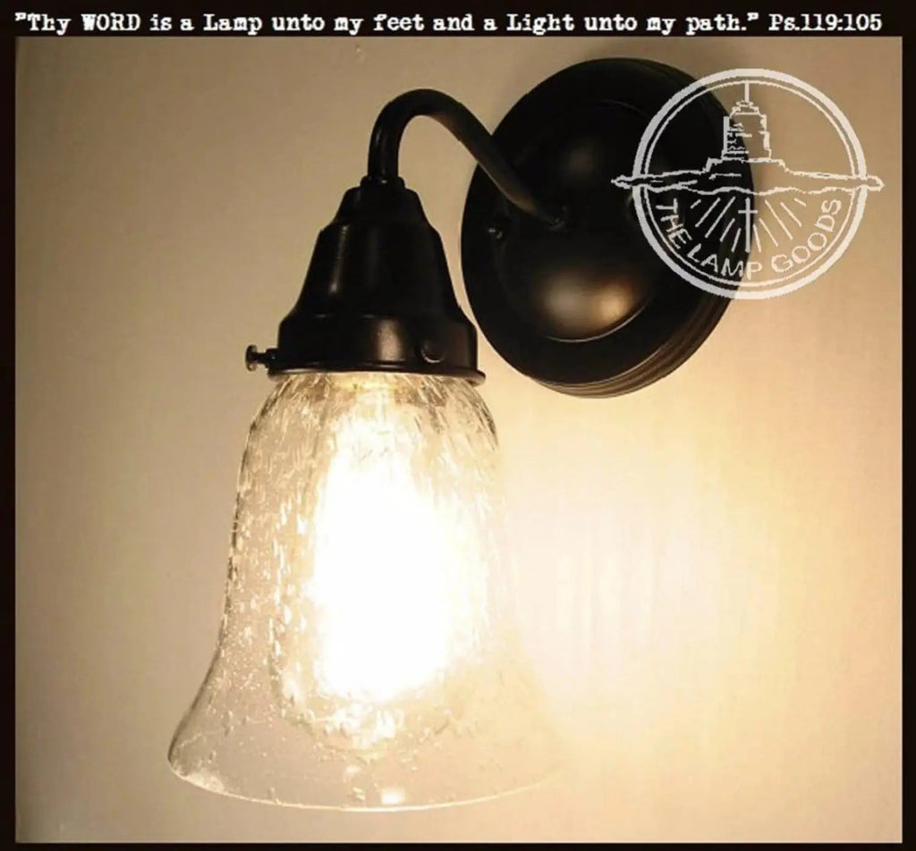 Seeded Glass Wall Sconce Light