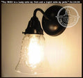 Seeded Glass Wall Sconce Light