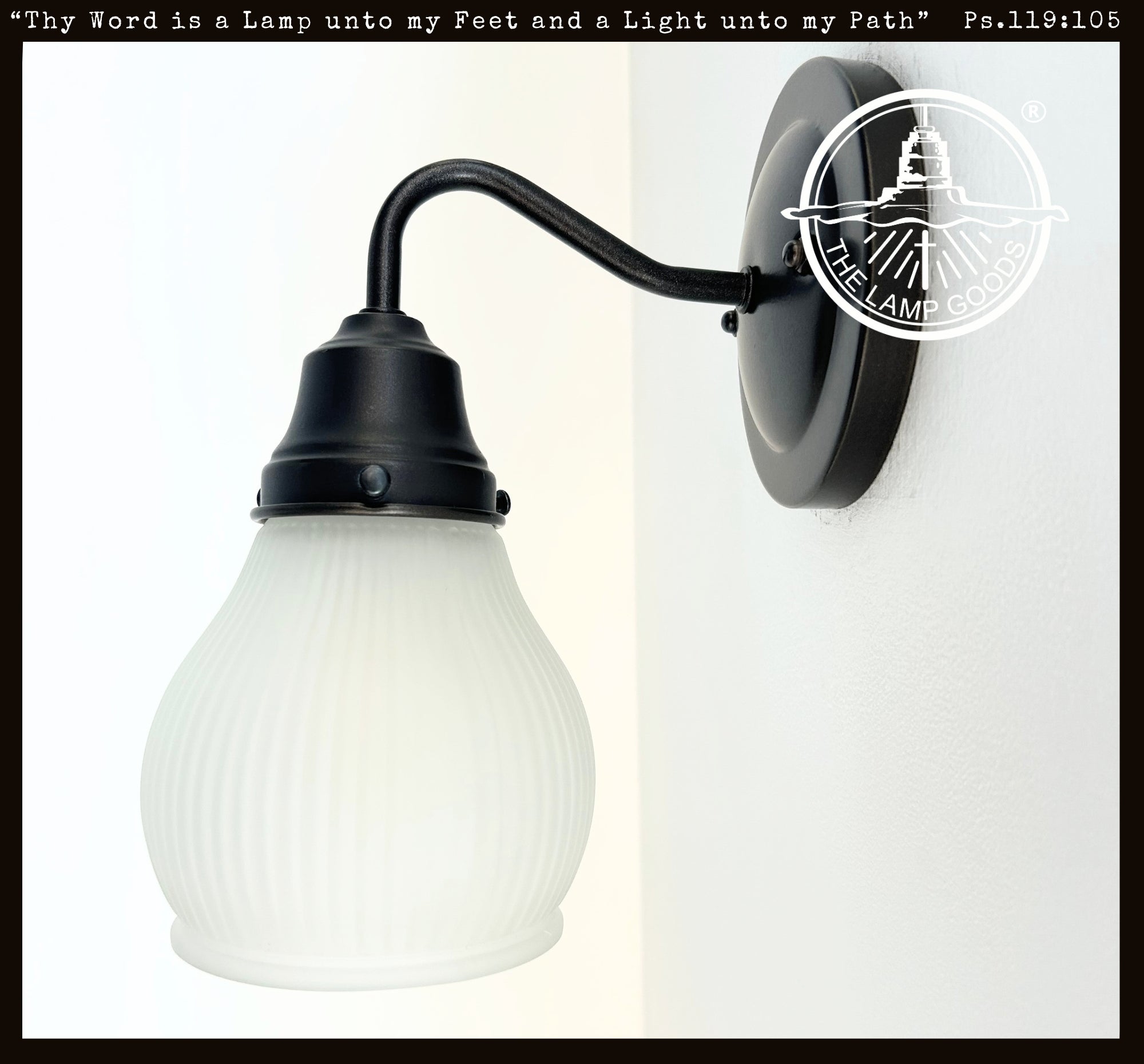 Holophane Fluted Pear Frosted Glass Sconce