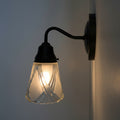 Frost and Clear Crossed Glass Wall Sconce Pendant Light