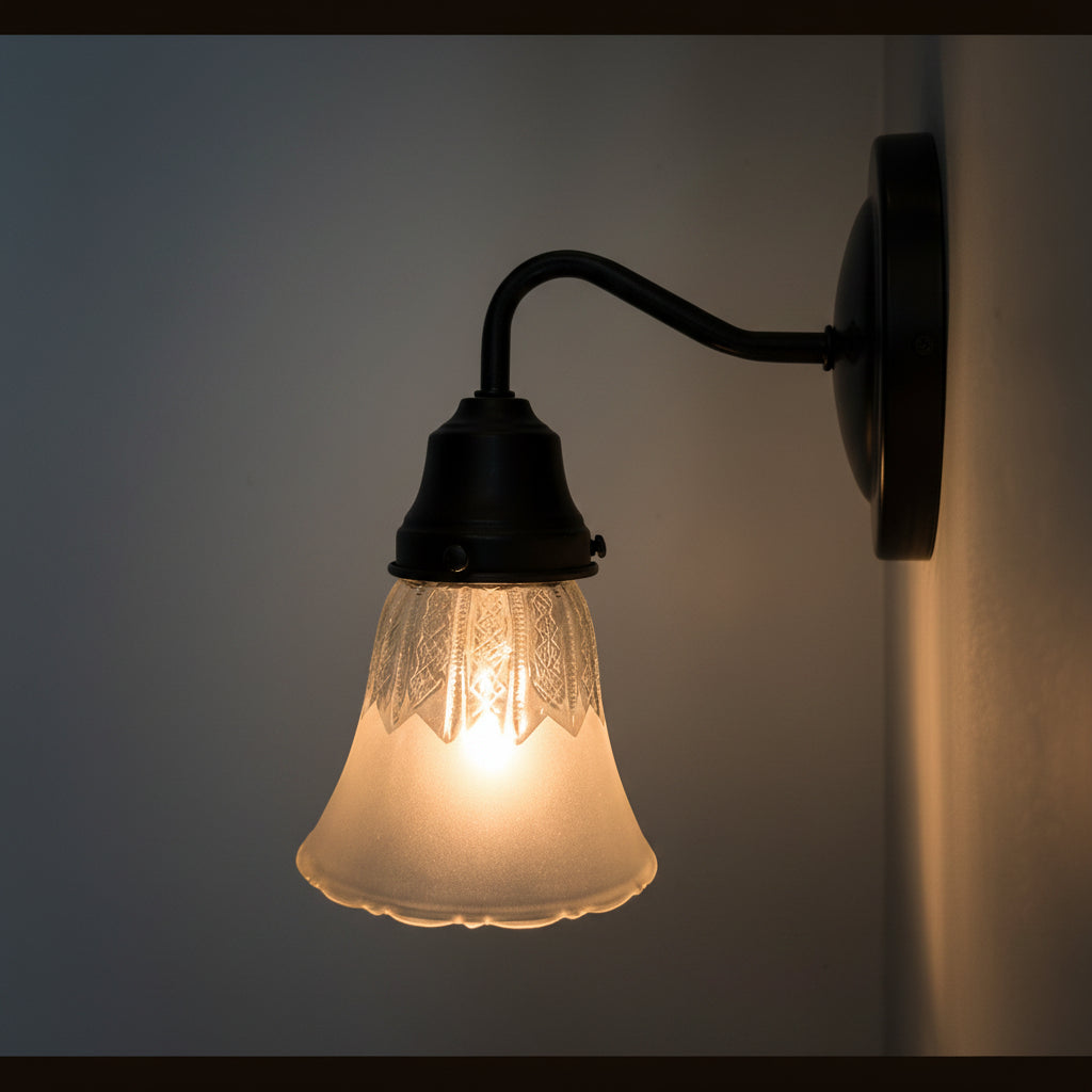 Delicate Frost and Clear Square/Cross Glass Wall Sconce Pendant Light