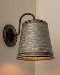Corrugated Rustic Barn Metal Farmhouse Wall Light Fixture