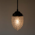 Antique Style Torpedo Tinted Teardrop Hobnail Pendant