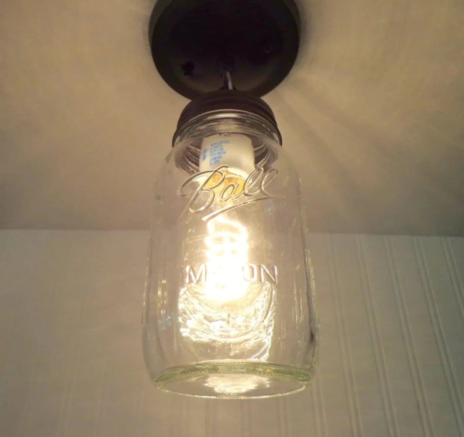 Farmhouse Mason Jar Ceiling Light