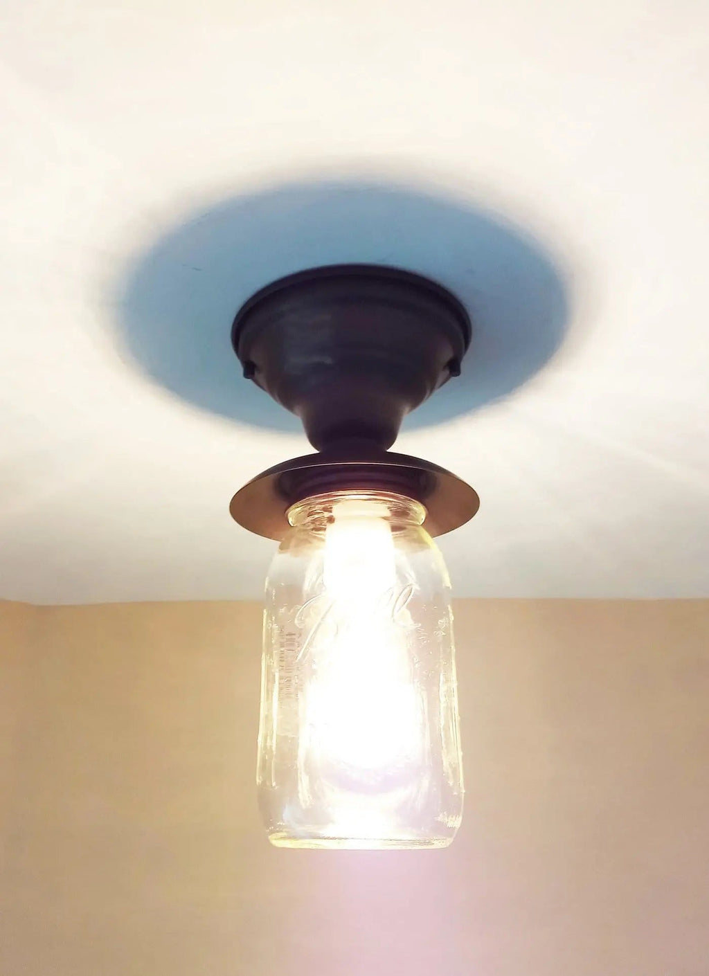 Mason Jar Exterior Outdoor Porch Farmhouse Ceiling Light Fixture