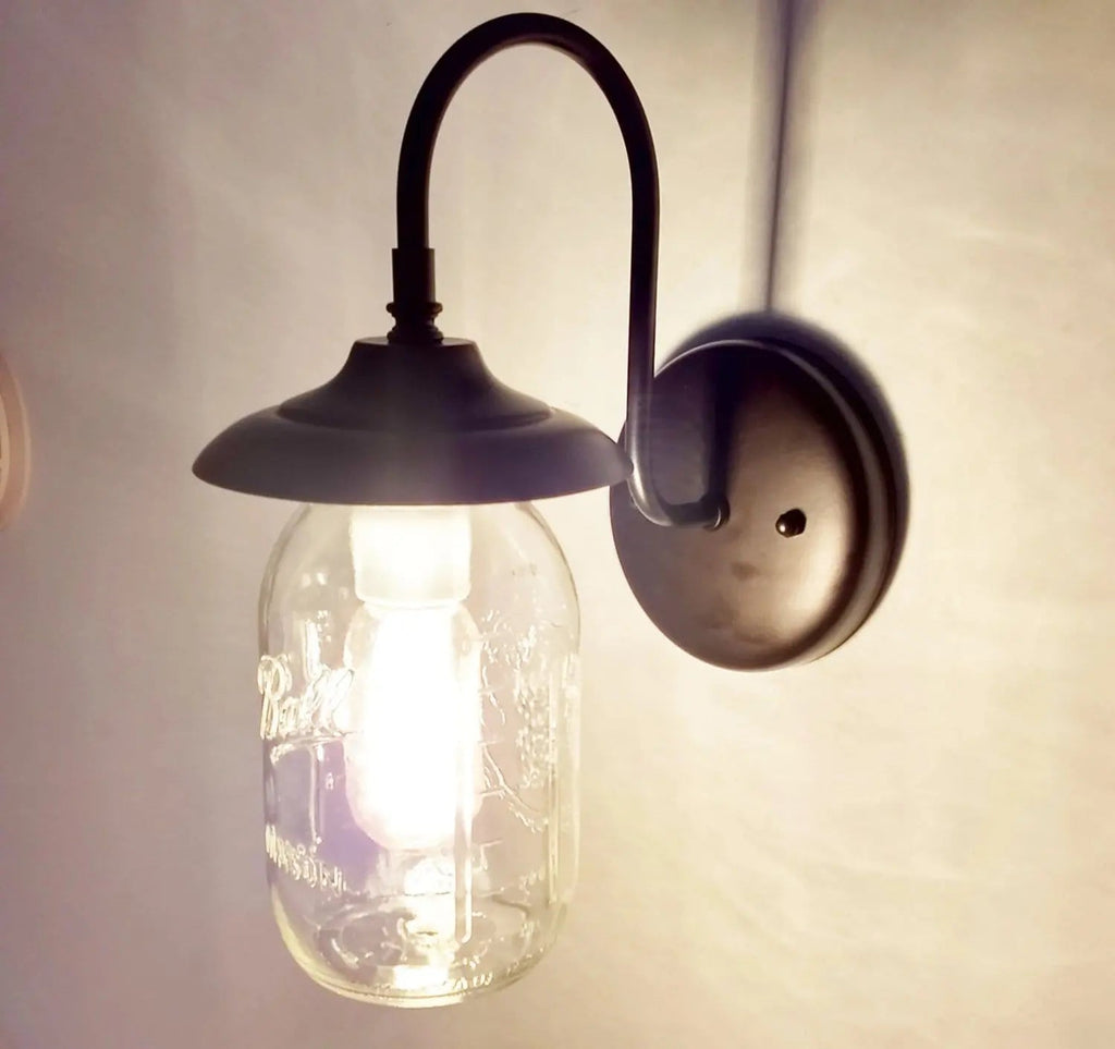 Mason Jar Outdoor Porch Sconce