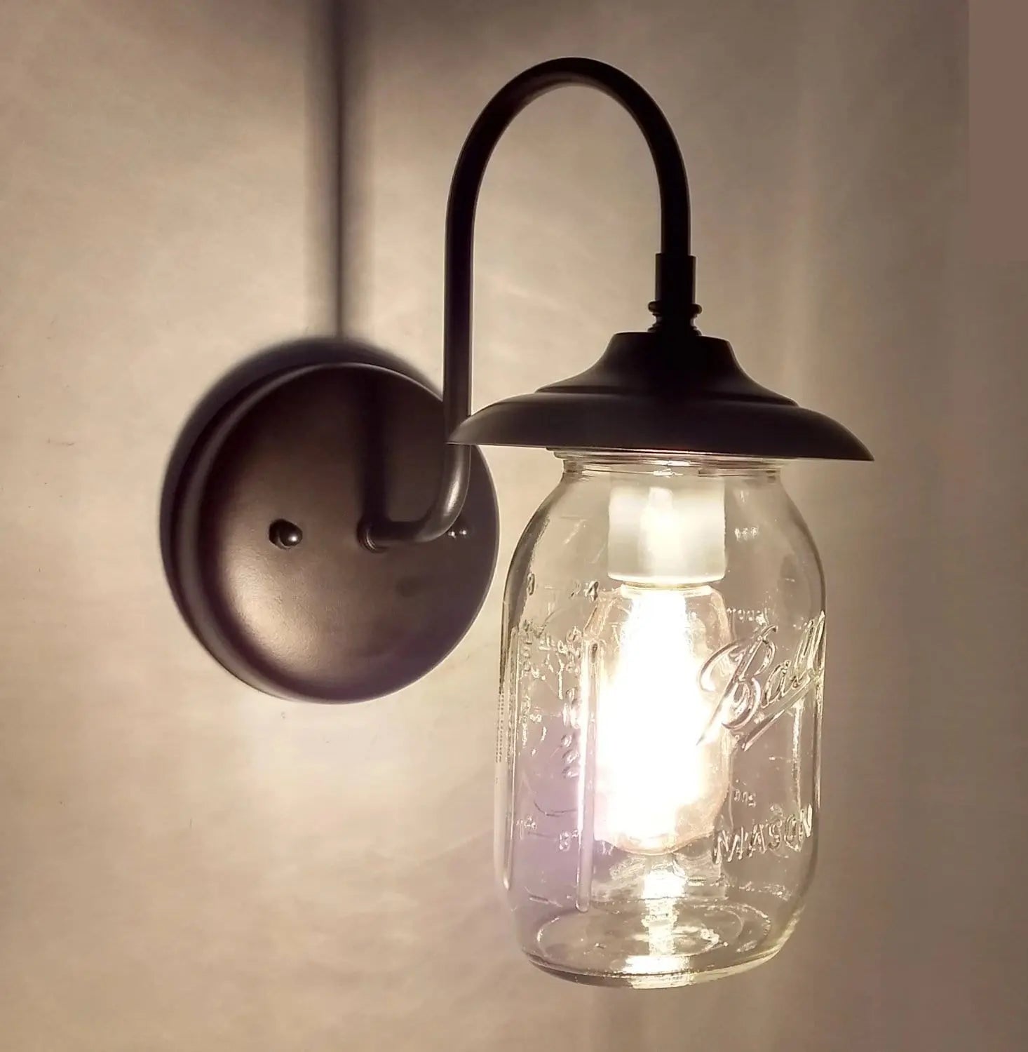 Mason Jar Outdoor Porch Sconce