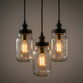 Mason Jar Chandelier Trio Rectangular