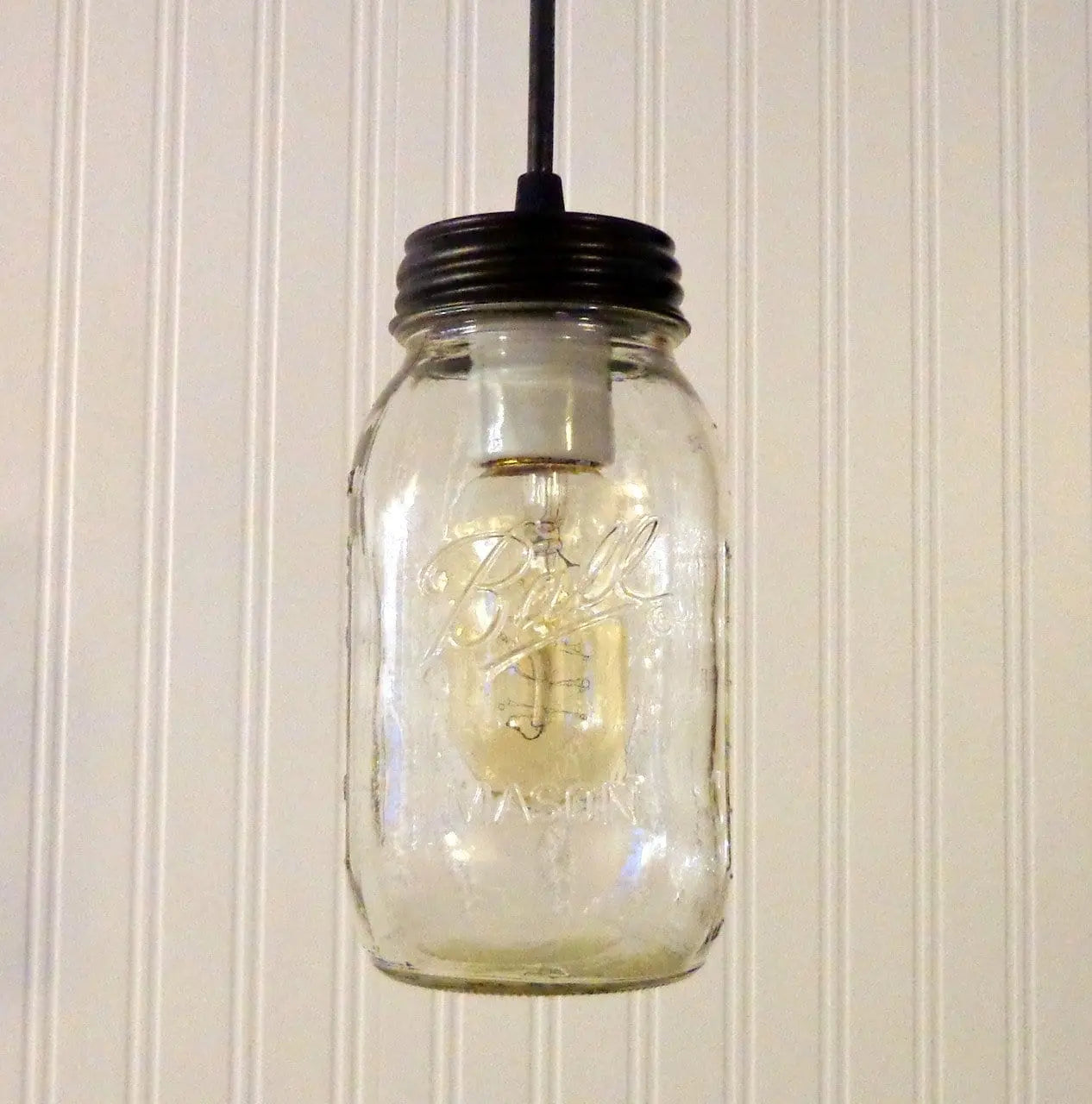 Mason Jar Pendant Light Quart