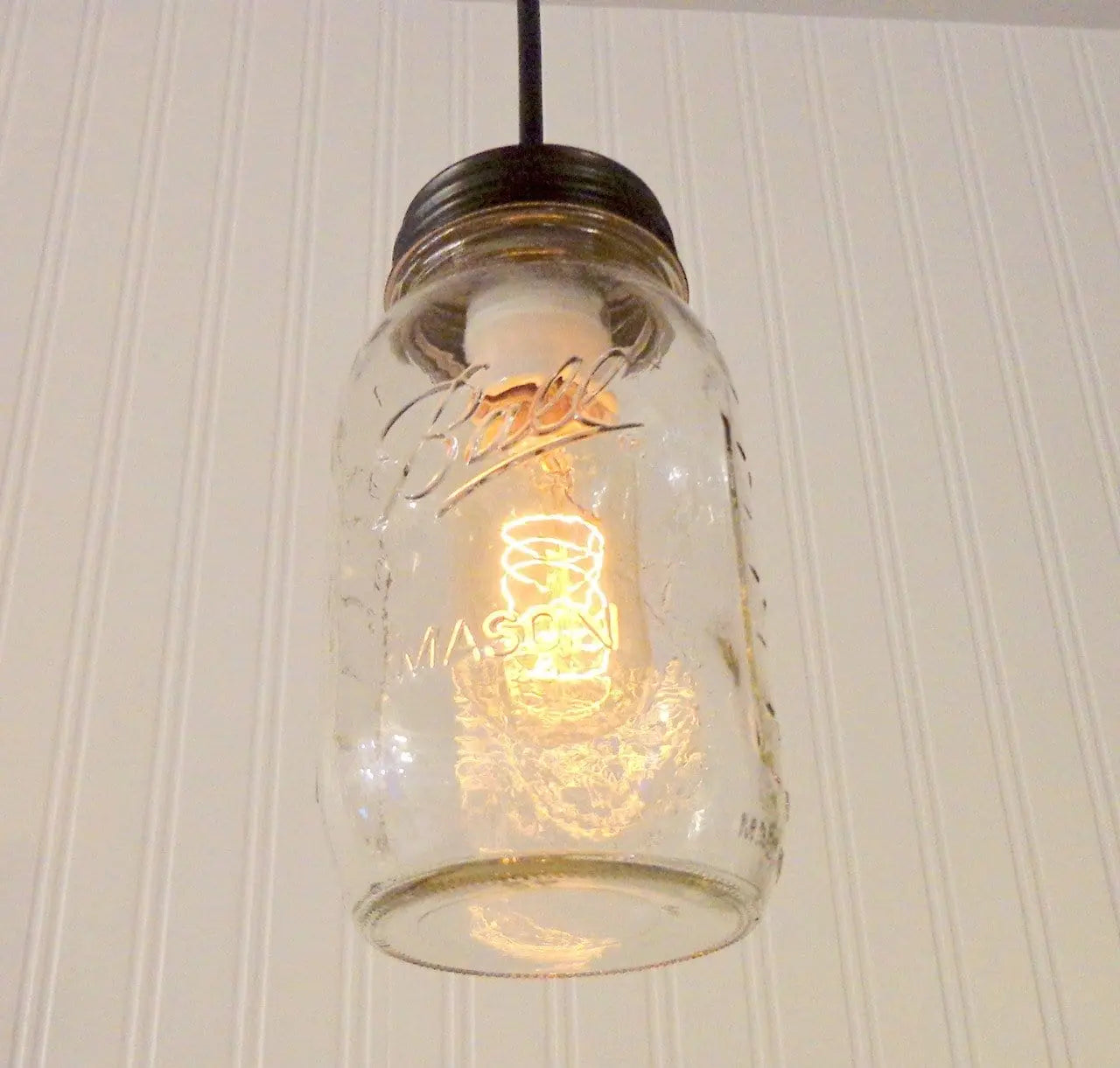Mason Jar Pendant Light Quart